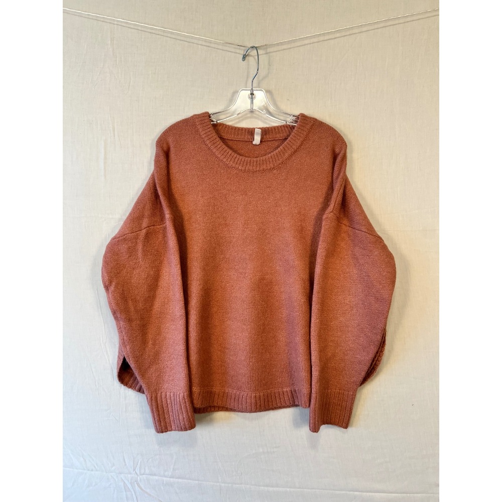 Wishlist Womens Terracotta Rust Crewneck Oversized Knit Sweater WL21-5974 M/L